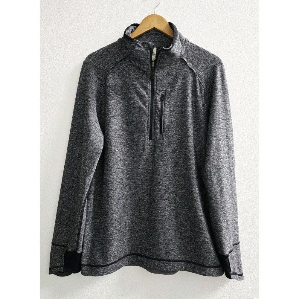 Lululemon Men's Surge Quarter Zip Gray Long Sleeve Pullover Size Large
